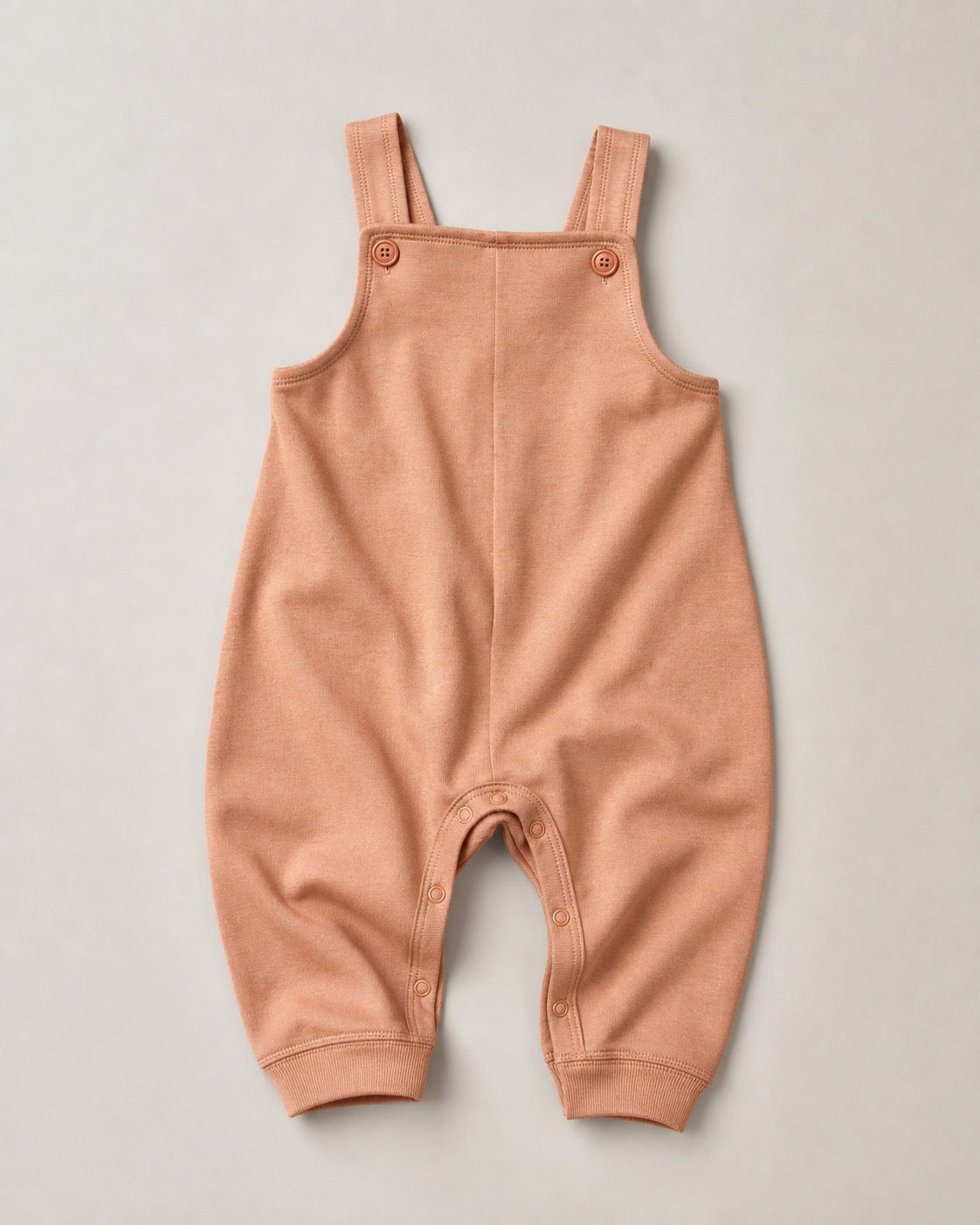 Soft Knit Dungaree in Clay — Baby