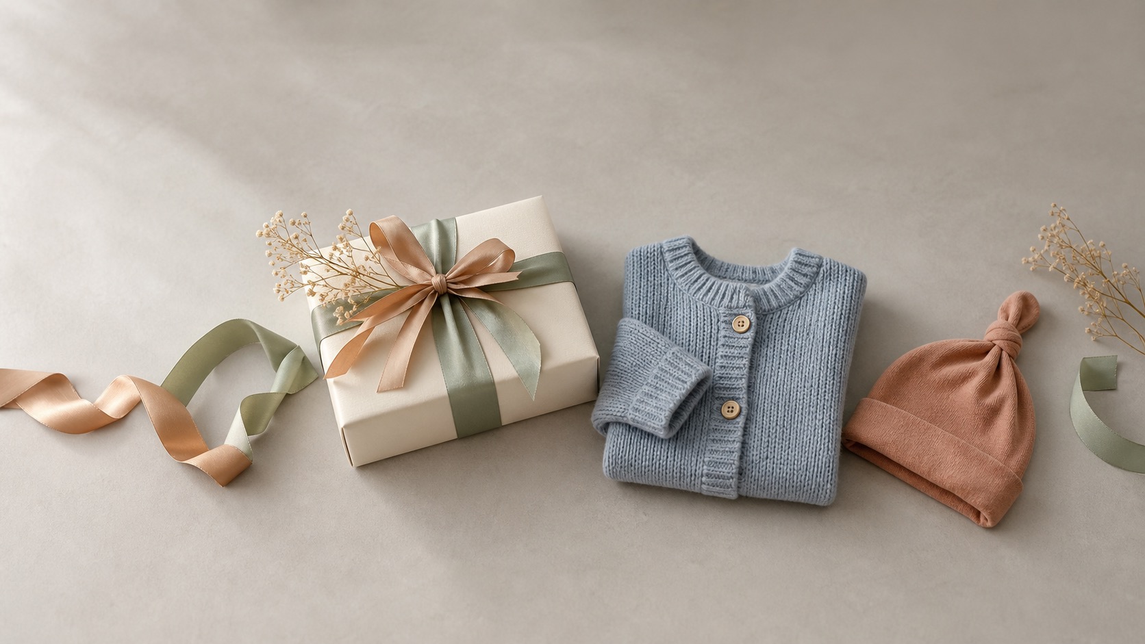 Soft, naturally dyed organic cotton knitwear, folded and ready