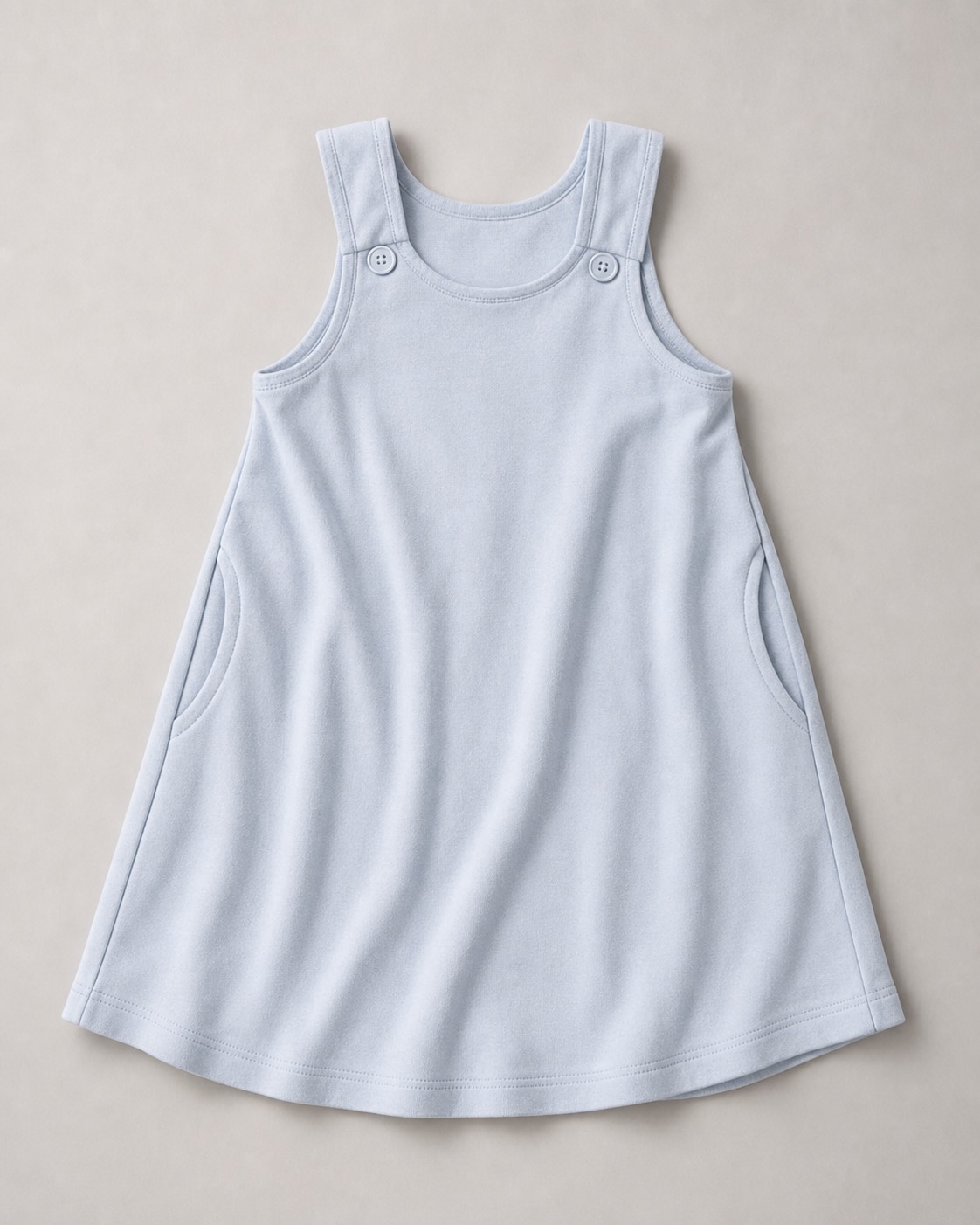 Soft Knit Pinafore in Powder — Toddler